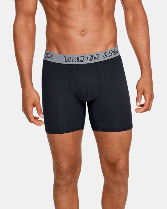 Under Armour Men's Under Armor Charged Cotton Stretch 6” Boxerjock 3-Pack 
